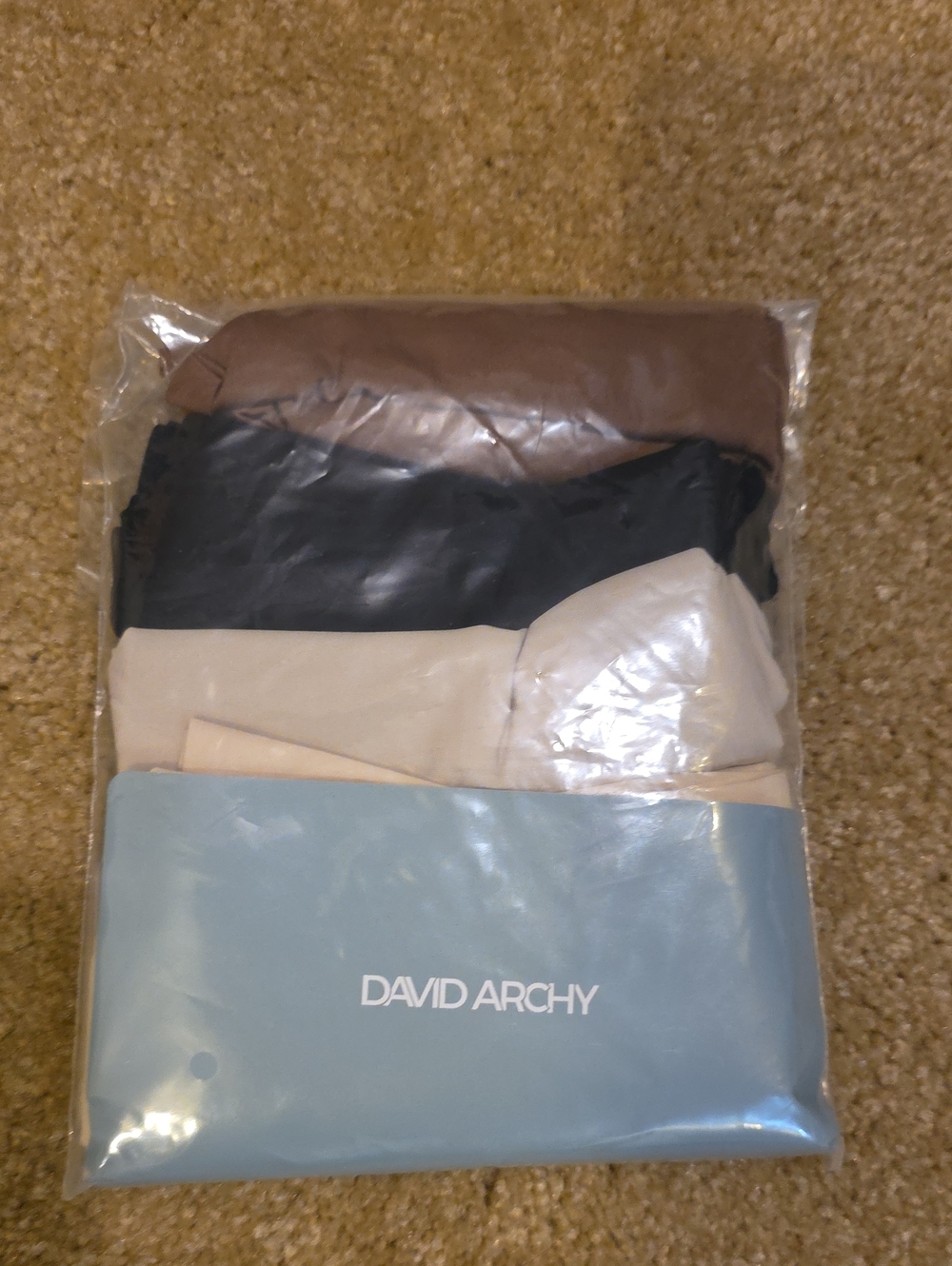 DAVID ARCHY 3-Pack Women's No-Show Seamless Panties - Black, Brown, Beige Large